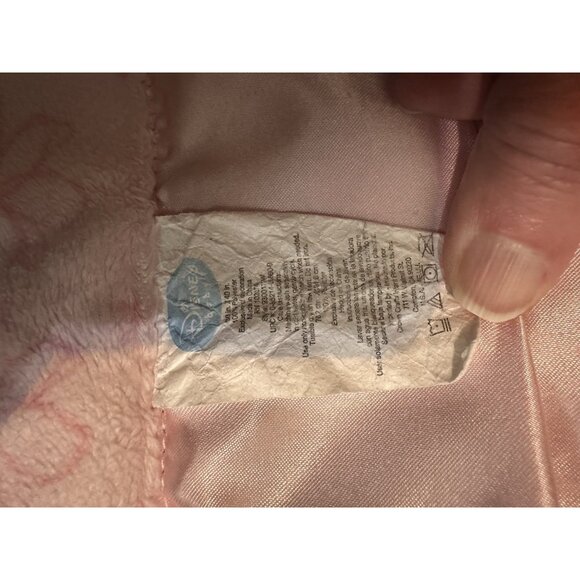 Disney Baby Cinderella Castle Pink Plush Satin Embroidered Crib Blanket READ - Picture 4 of 16